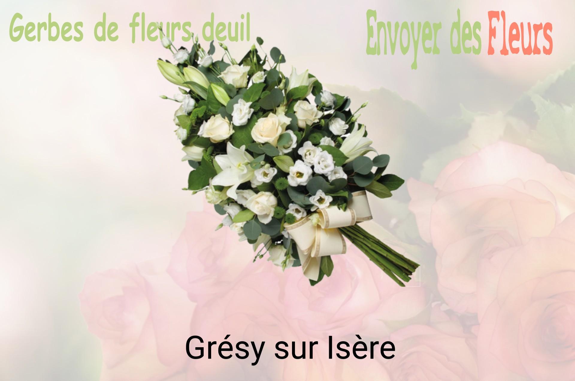 Gerbe de fleurs de deuil livrée à Grésy-sur-Isère